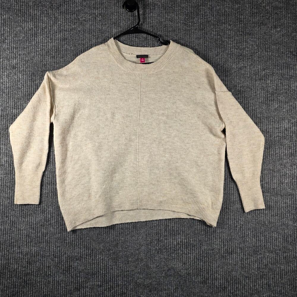 Vince Camuto Cream Oversized Knit Sweater Drop Shoulder Medium
